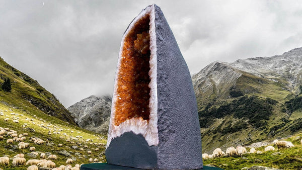 "ABUNDANT INFINITY" Citrine Geode Cathedral 22.75 High Quality Feng Shui CG-84